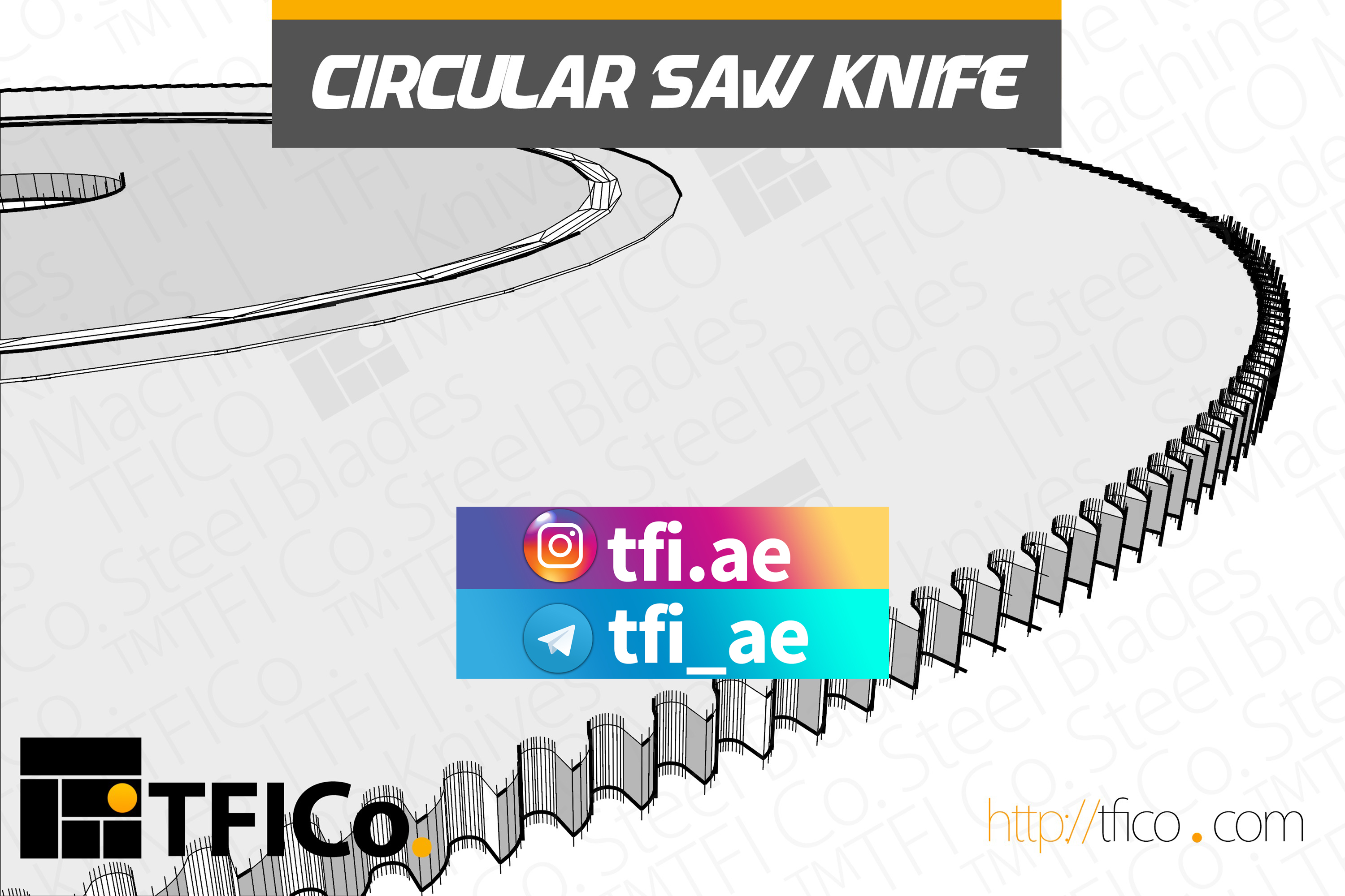 Circular saw Knife, tfico ,uae, grinding, re sharpening