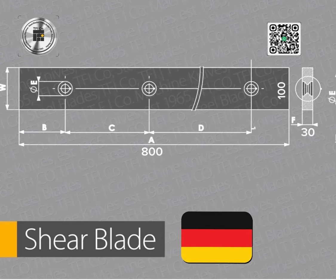 Munich's Guillotine Knife: 800x100x30mm, Perfect for Industrial Use