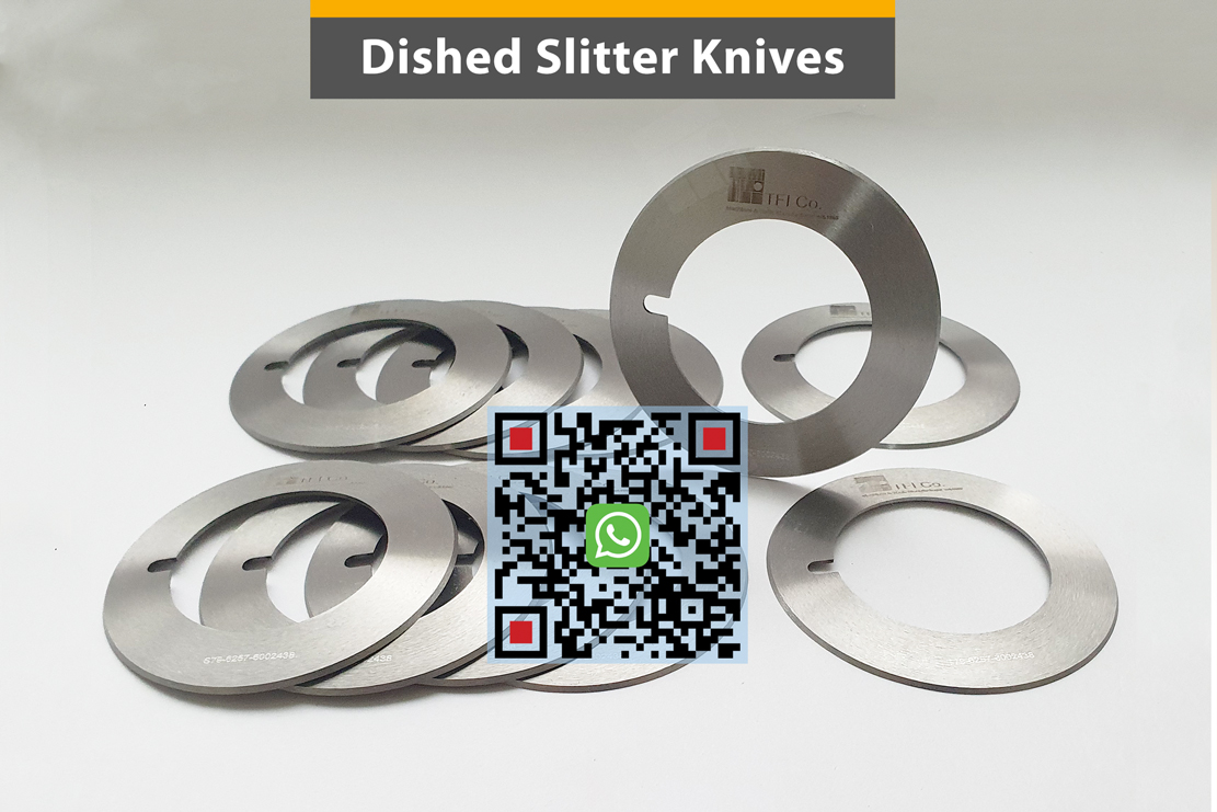 Dished, knives, steel blades, machine, knives, paper roll, steel cutter, slitter blades, paper towel, tissue, hyigene , tfi co, uae, qatar, oman , dish slitter knives, circular knives, industrial cutting tools, paper industry, film and foil converting, textile industry, metal processing, rubber and plastic industry, precision cutting, slitting materials, manufacturing knives, paper rolls, converting industry, high-quality production, fabric cutting, metal coils, steel processing, rubber cutting, plastic cutting, product quality.